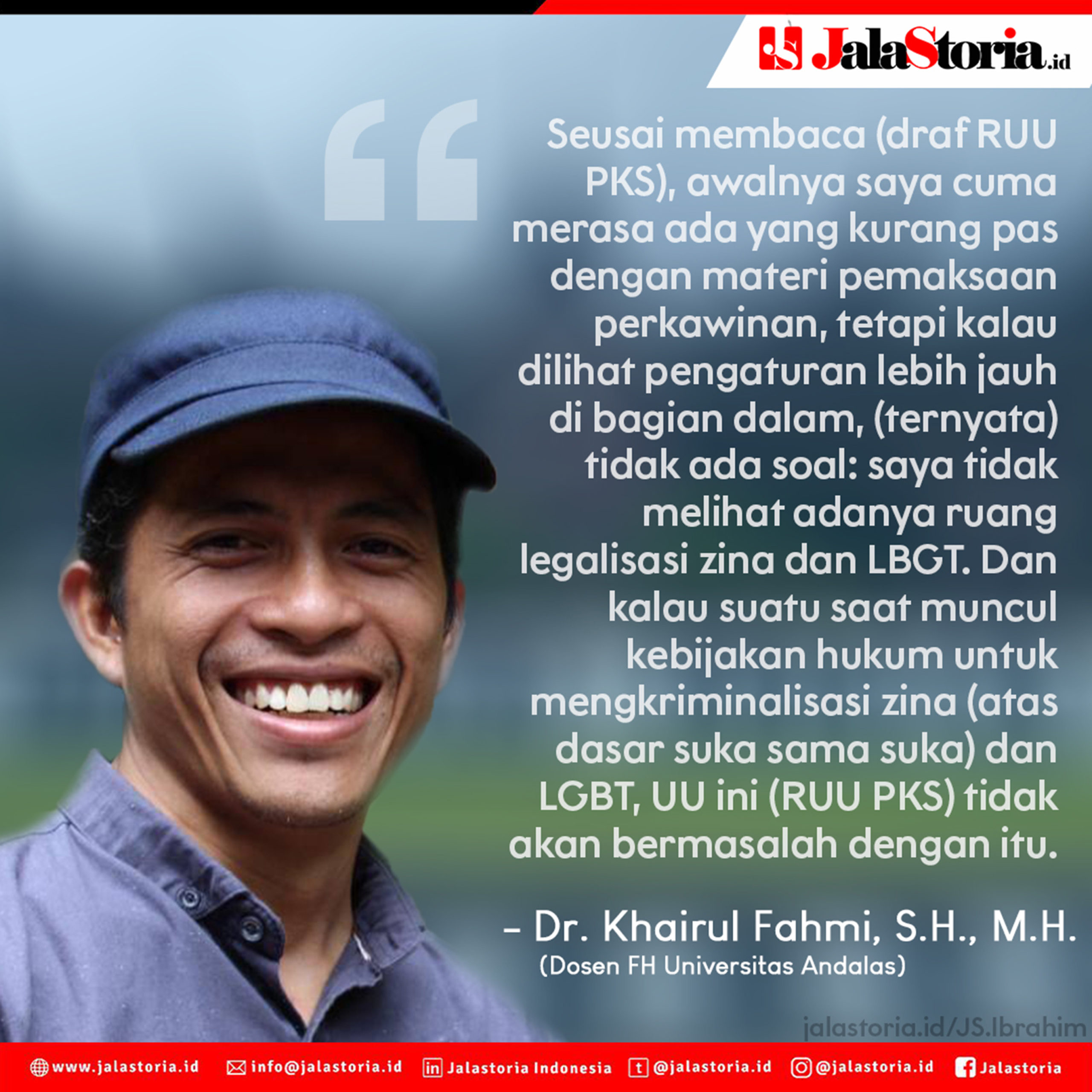 Dr. Khairul RUU PKS Tidak Legalkan Zina
